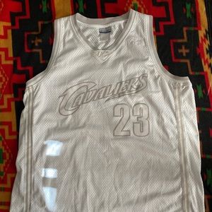 Reebok All White LeBron James Cleveland Cavaliers Jersey 2XL